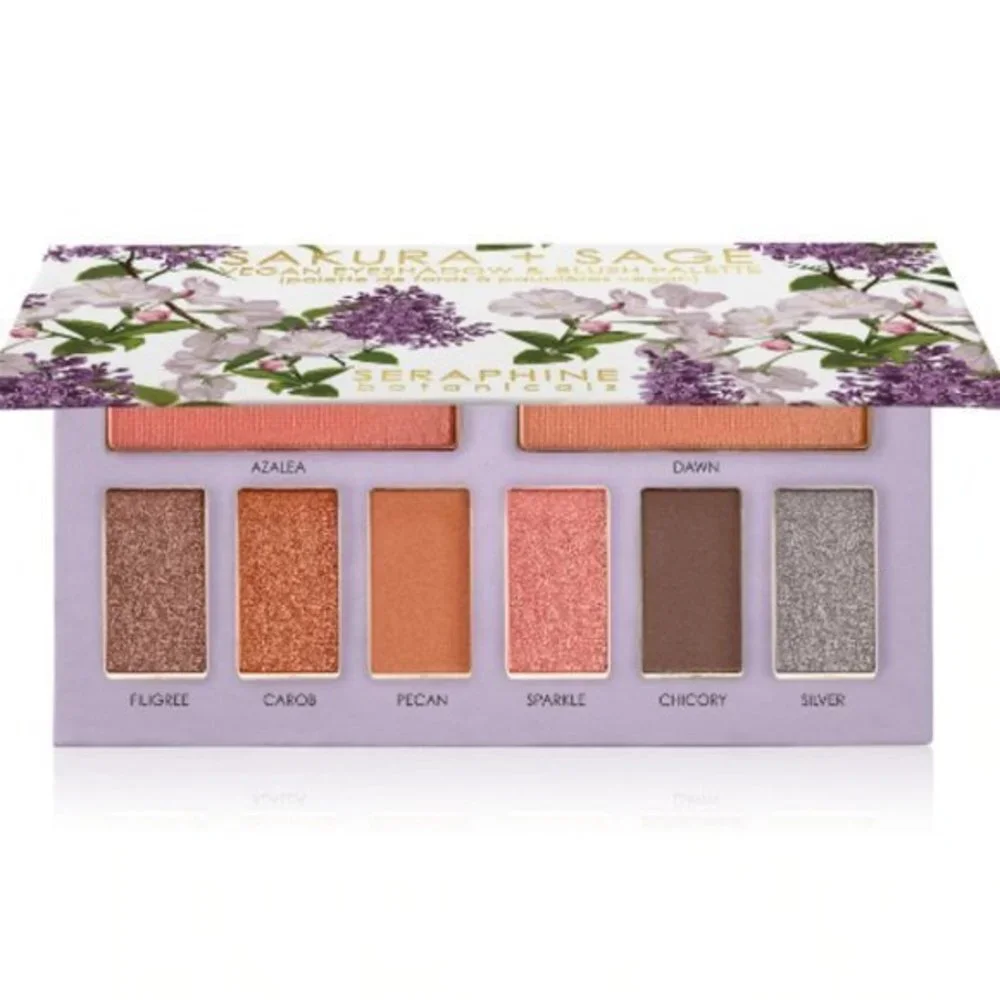 Seraphine Botanicals Sakura + Sage - Vegan Eyeshadow & Blush Palette
